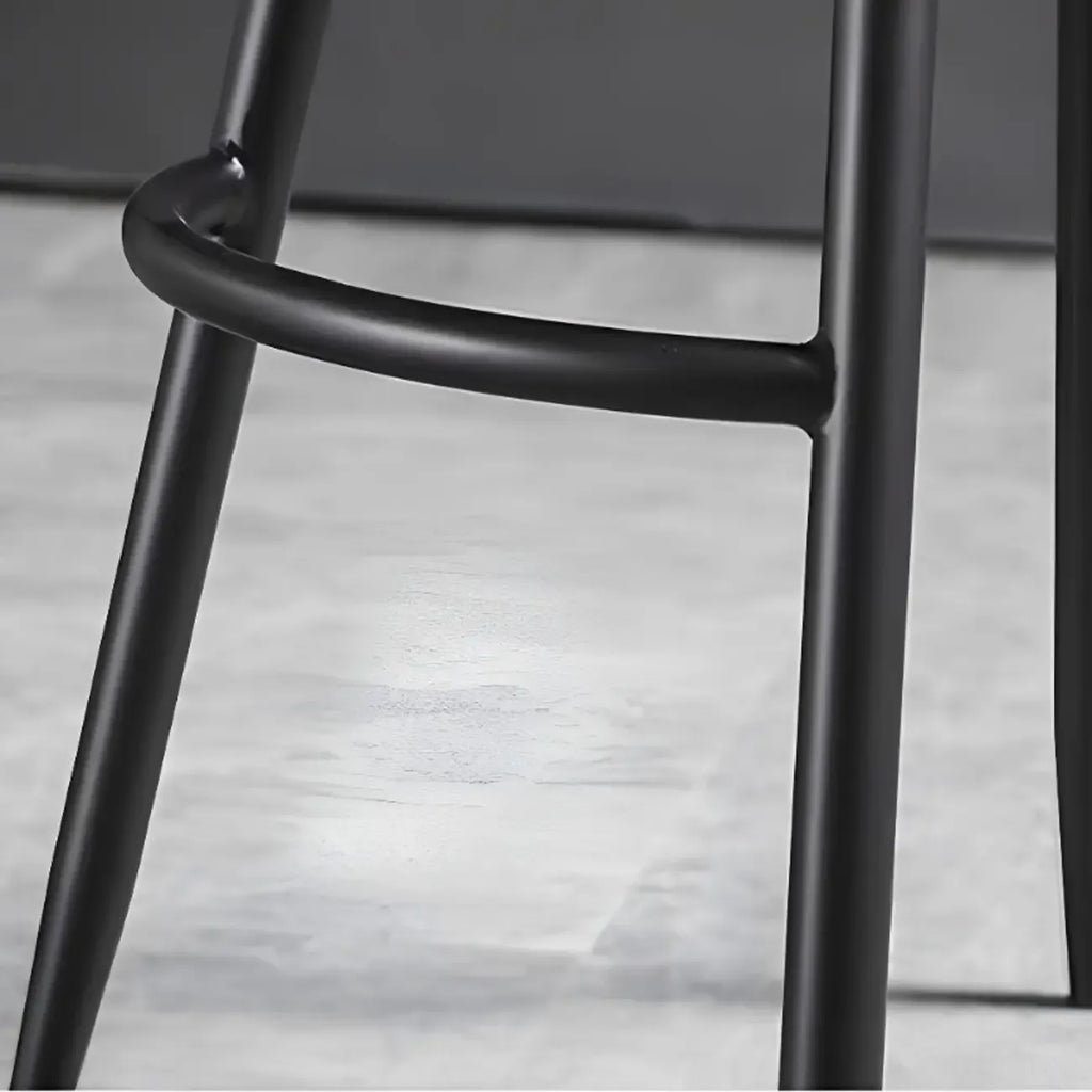 Industrial Counter Height Leather Swivel Bar Stools