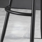 Industrial Counter Height Leather Swivel Bar Stools