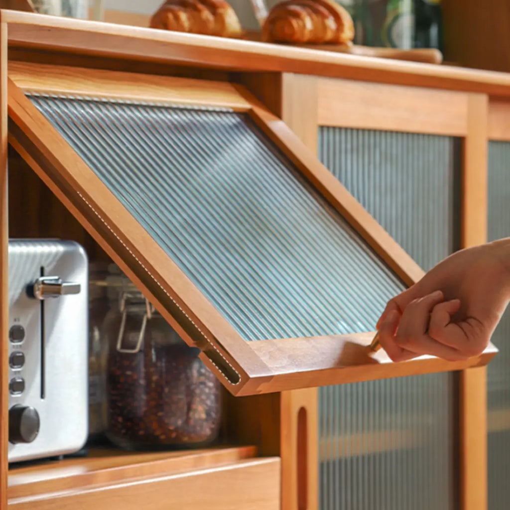Sliding Door Wood Modern Sideboard with Cabinets