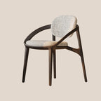 Mid-Century Modern Wooden Dining Chair with Arms