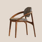 Mid-Century Modern Wooden Dining Chair with Arms
