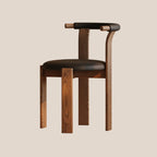 Elegant Open Back Upholstered Armless Wood Dining Chairs