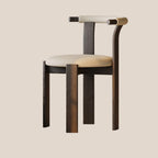 Elegant Open Back Upholstered Armless Wood Dining Chairs