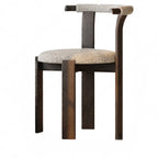 Elegant Open Back Upholstered Armless Wood Dining Chairs