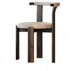 Elegant Open Back Upholstered Armless Wood Dining Chairs
