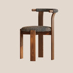 Elegant Open Back Upholstered Armless Wood Dining Chairs