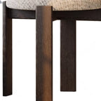 Elegant Open Back Upholstered Armless Wood Dining Chairs