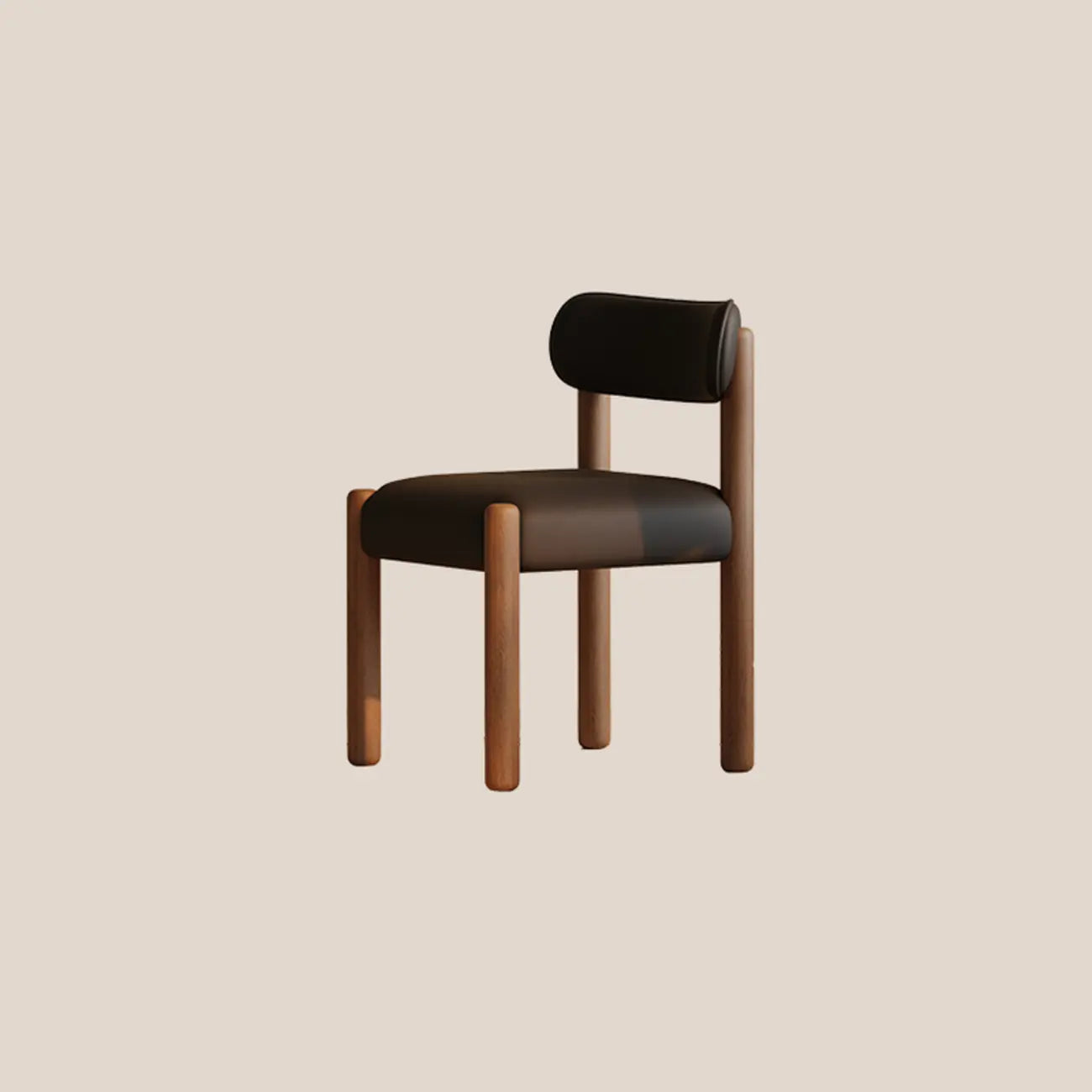 Modern Upholstered Fabric Wood Dining Chair