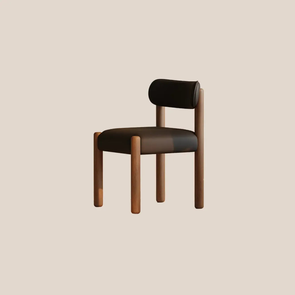 Modern Upholstered Fabric Wood Dining Chair