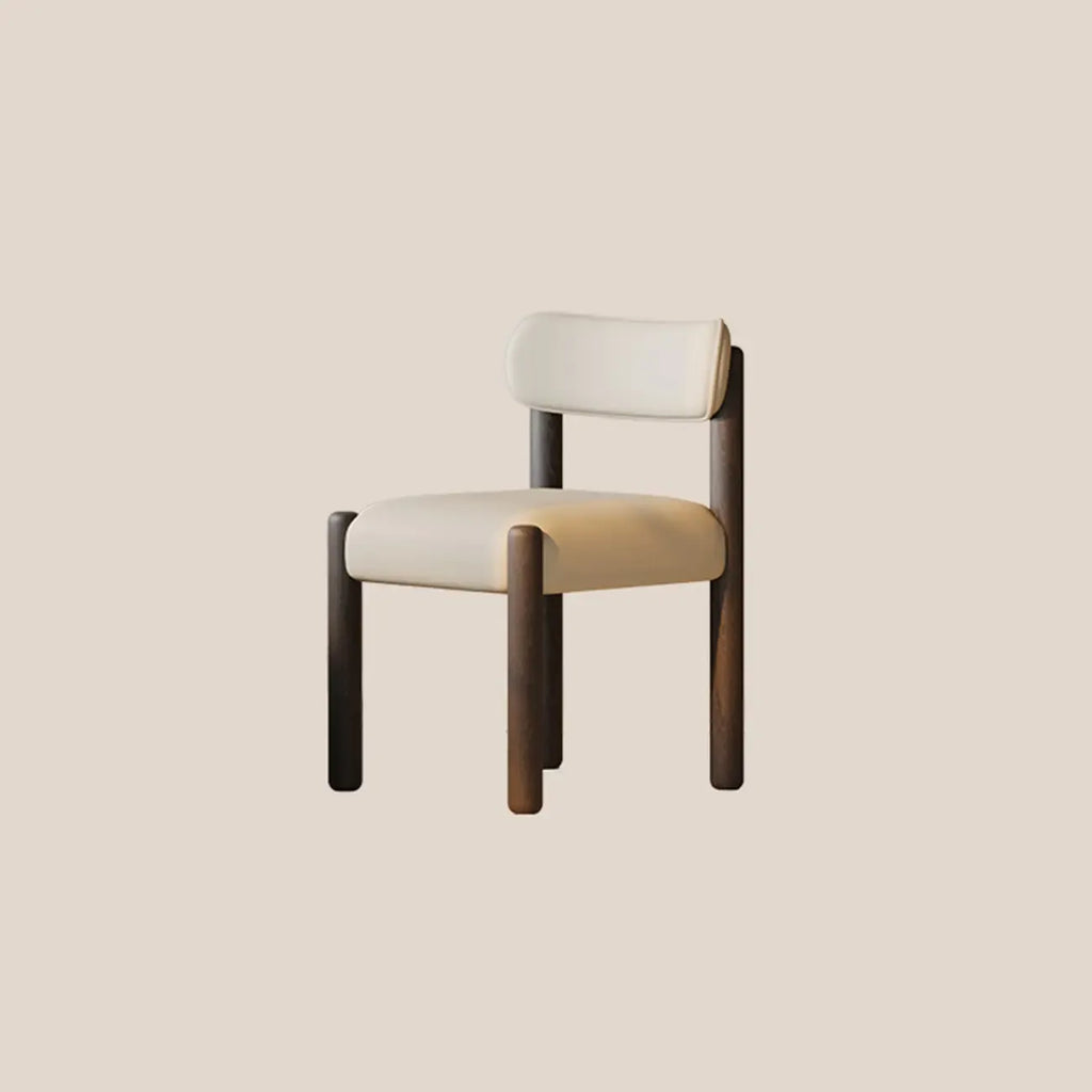 Modern Upholstered Fabric Wood Dining Chair