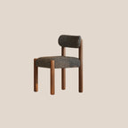 Modern Upholstered Fabric Wood Dining Chair