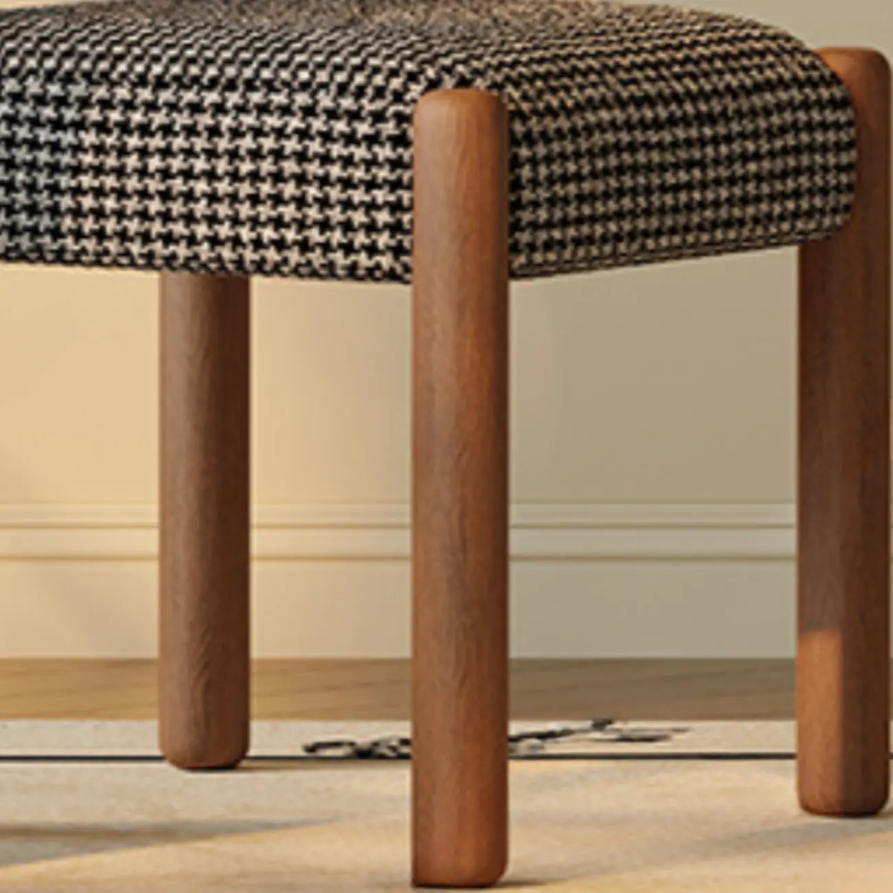 Modern Upholstered Fabric Wood Dining Chair