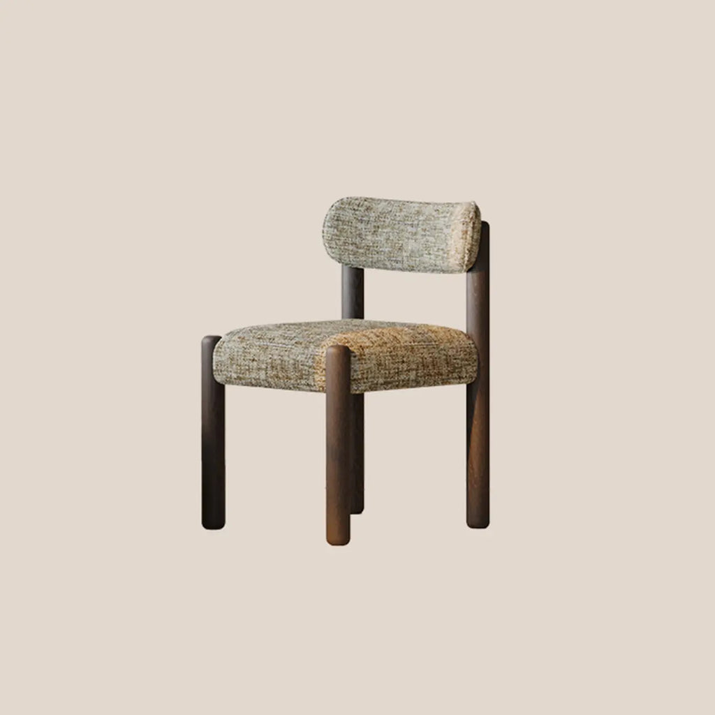 Modern Upholstered Fabric Wood Dining Chair