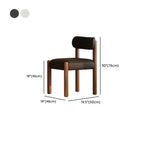 Modern Upholstered Fabric Wood Dining Chair