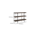 Contemporary Iron Brown Multi-tier Wood Etagere Bookcase