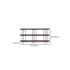 Contemporary Iron Brown Multi-tier Wood Etagere Bookcase