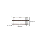 Contemporary Iron Brown Multi-tier Wood Etagere Bookcase