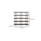 Contemporary Iron Brown Multi-tier Wood Etagere Bookcase