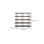 Contemporary Iron Brown Multi-tier Wood Etagere Bookcase