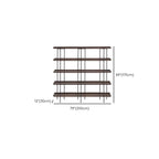Contemporary Iron Brown Multi-tier Wood Etagere Bookcase