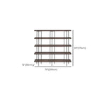 Contemporary Iron Brown Multi-tier Wood Etagere Bookcase
