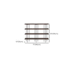 Contemporary Iron Brown Multi-tier Wood Etagere Bookcase