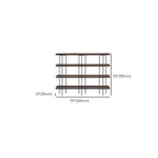 Contemporary Iron Brown Multi-tier Wood Etagere Bookcase