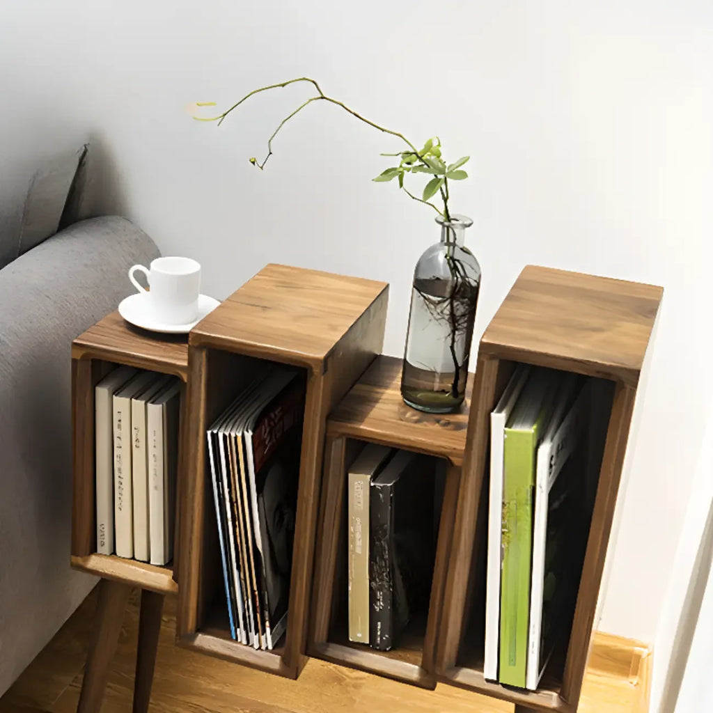 elegant Wood small freestanding Bookcase Closed Back