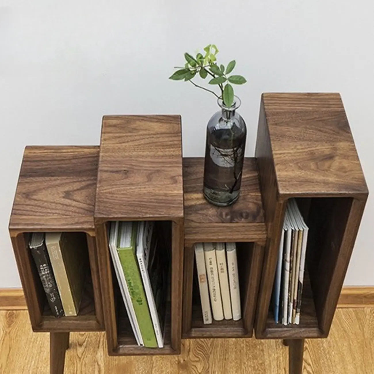 elegant Wood small freestanding Bookcase Closed Back