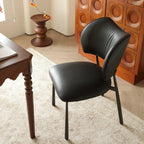 Retro Armless Faux Leather Upholstered Dining Chair