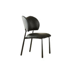 Retro Armless Faux Leather Upholstered Dining Chair