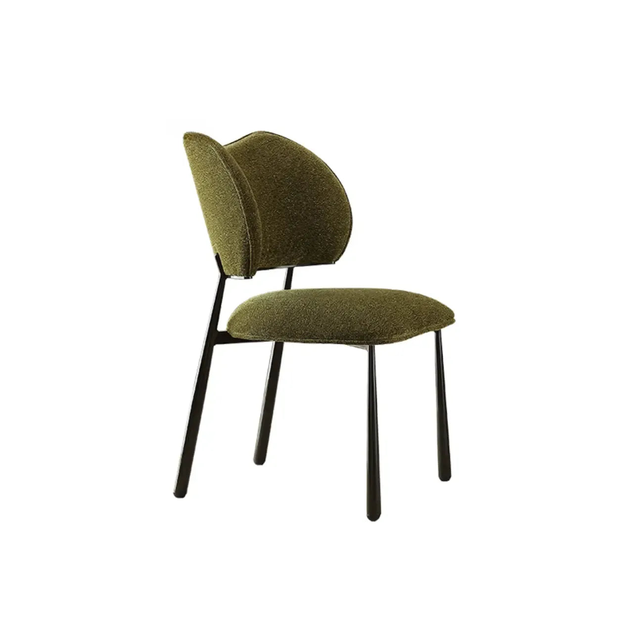 Retro Armless Faux Leather Upholstered Dining Chair