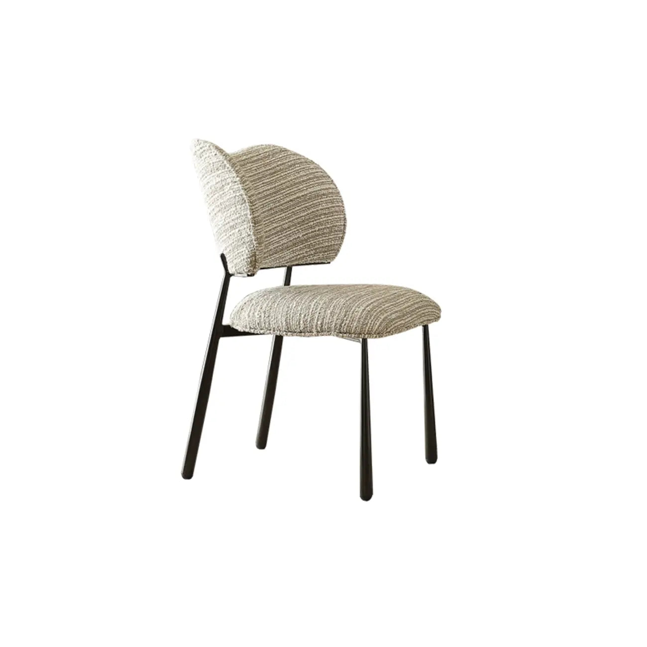 Retro Armless Faux Leather Upholstered Dining Chair