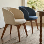 Modern Swivel Barrel Dining Chair with Arms