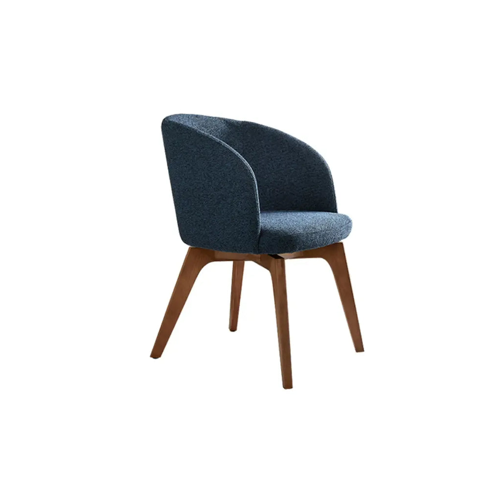 Modern Swivel Barrel Dining Chair with Arms