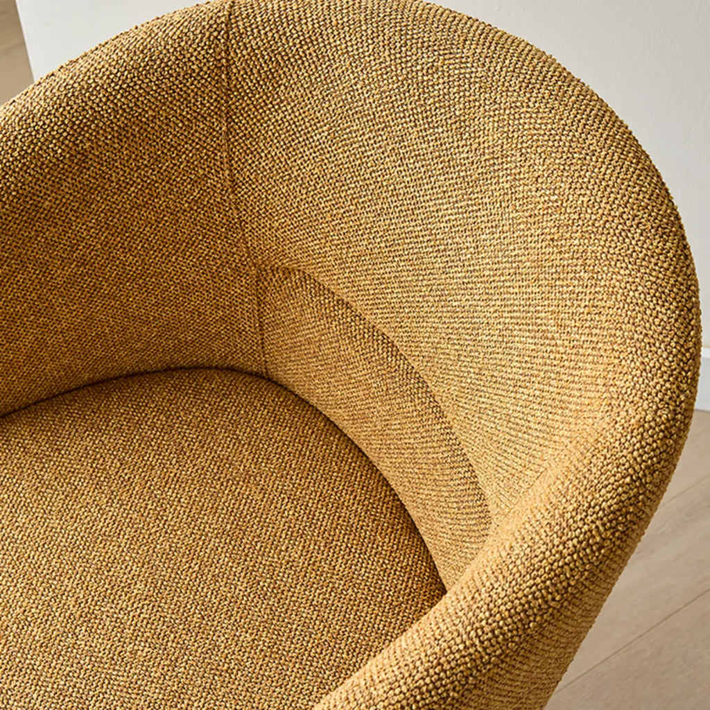 Modern Swivel Barrel Dining Chair with Arms