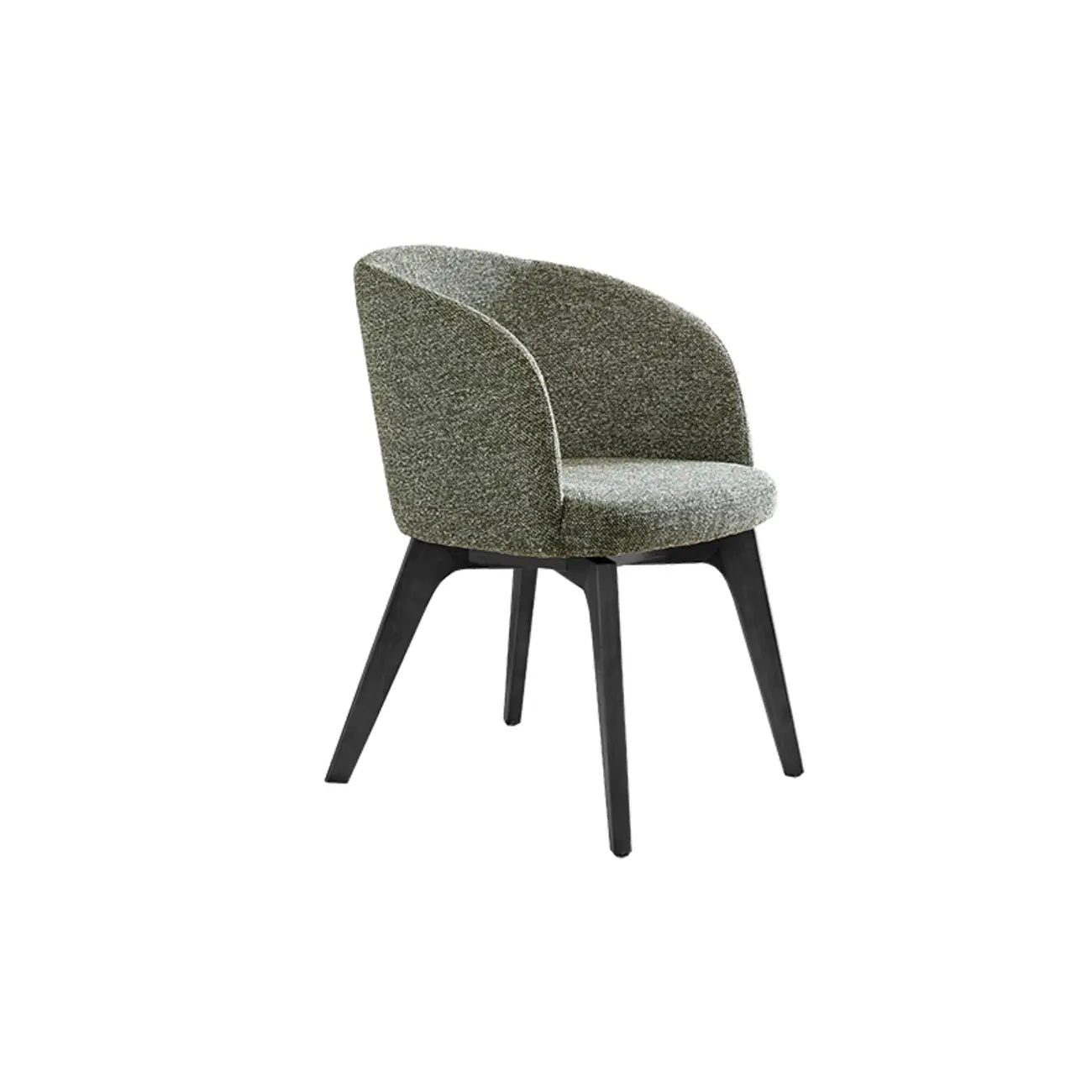 Modern Swivel Barrel Dining Chair with Arms