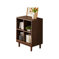 Brown Natural Wood Freestanding Modular Cube Bookcase