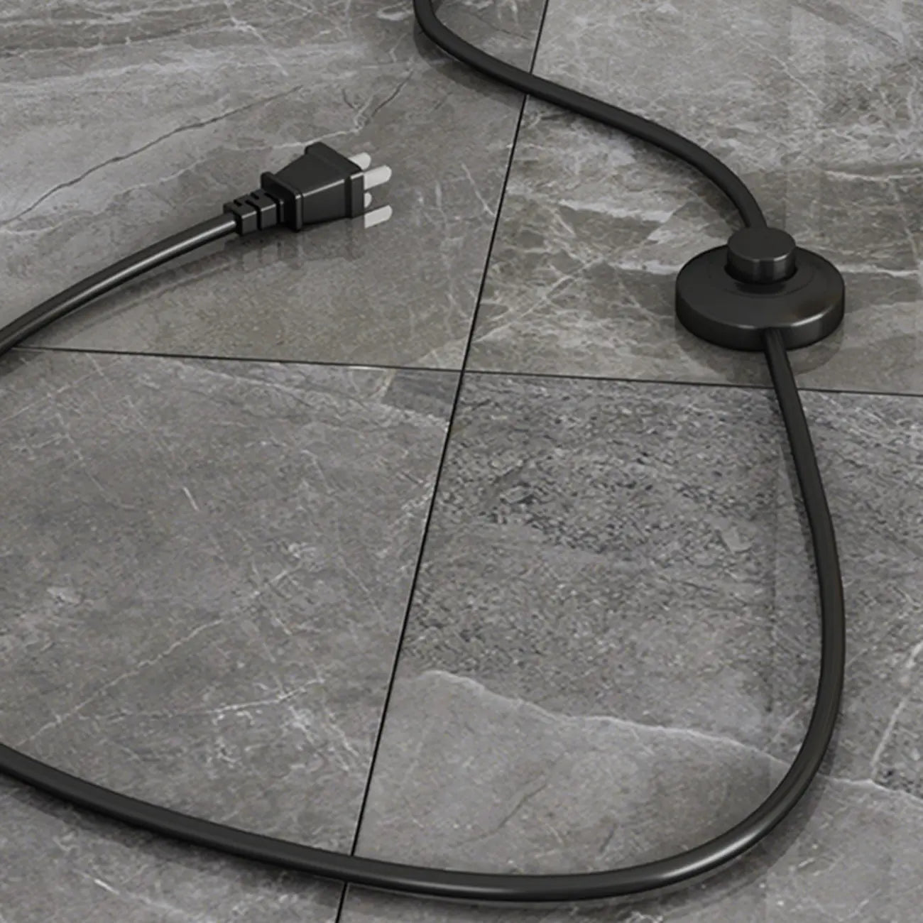 Contemporary Tapered Metal Floor Lamp Fabric Shade