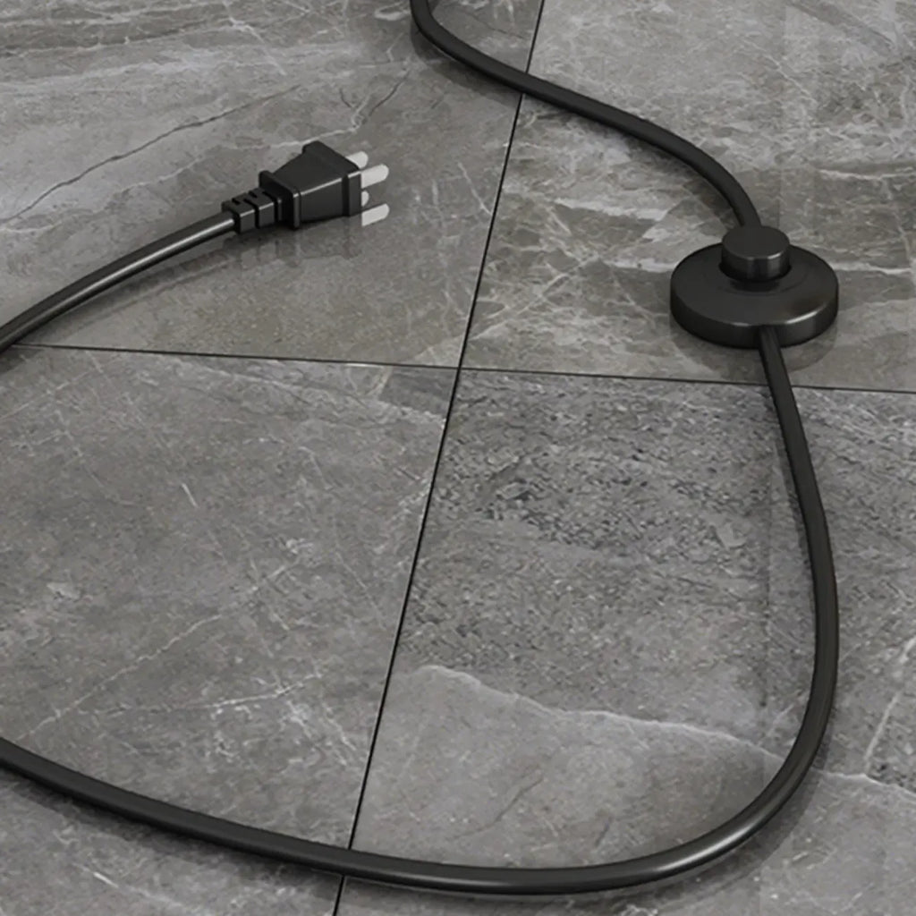 Contemporary Tapered Metal Floor Lamp Fabric Shade