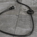 Contemporary Tapered Metal Floor Lamp Fabric Shade