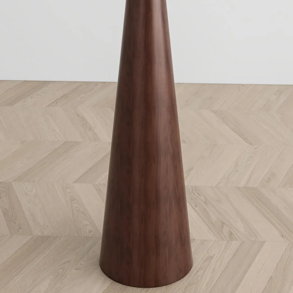 Contemporary Tapered Metal Floor Lamp Fabric Shade