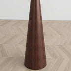 Contemporary Tapered Metal Floor Lamp Fabric Shade
