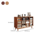 Mid Century Modern Oak Wood Closed Back Standing Bookcase