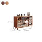 Mid Century Modern Oak Wood Closed Back Standing Bookcase