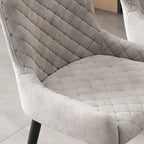 contemporary Upholstered Low Back Chenille Dining Chairs