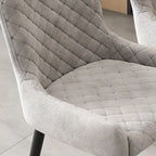 contemporary Upholstered Low Back Chenille Dining Chairs