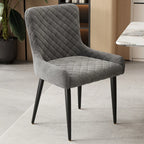 contemporary Upholstered Low Back Chenille Dining Chairs
