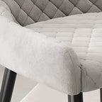 contemporary Upholstered Low Back Chenille Dining Chairs