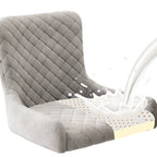 contemporary Upholstered Low Back Chenille Dining Chairs